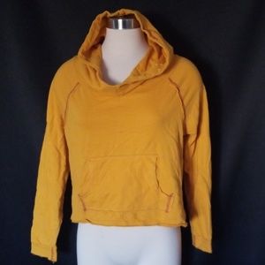 Mustard yellow hooded pullover